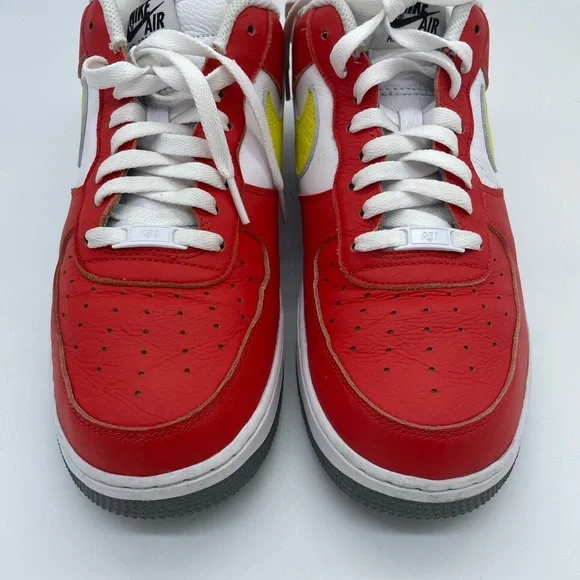 Nike Air Force 1 Low By You Red/white/yellow/grey DN4162-991 Men's Size 11.5 - Picture 5 of 6